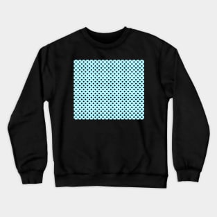 Powder Blue and Black Polka Dot Pattern Crewneck Sweatshirt